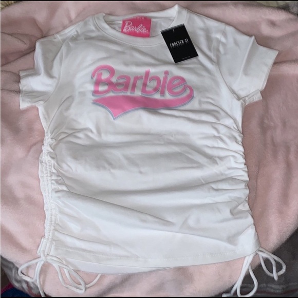 Barbie Ruched Forever 21 Limited Edition Crop Top - Picture 2 of 2